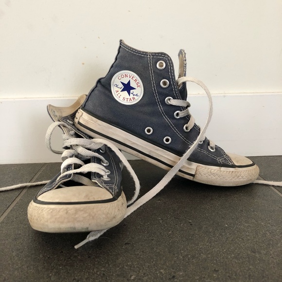 Girls Blue Converse Chuck Taylor All Star High Top - Picture 9 of 11